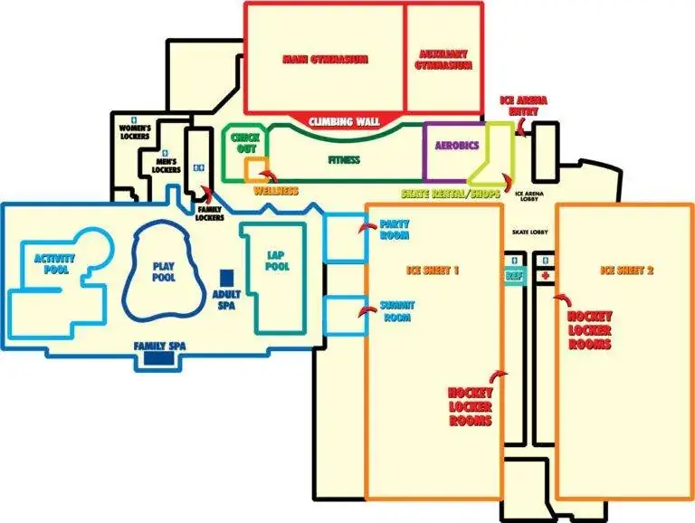 Apex Center Map Downstairs