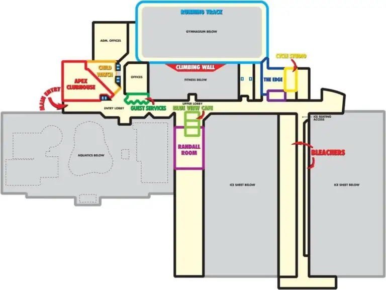 Apex Center Map Upstairs