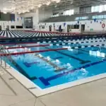 Arvada Aquatics Center view from the pool deck.